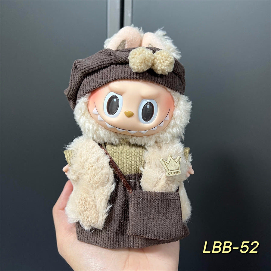 Only Selling Clothes, Llabubu Wearable Baby Clothes17cm Plush Vinyl labubu First and Second Generation Replacement Set Accessories