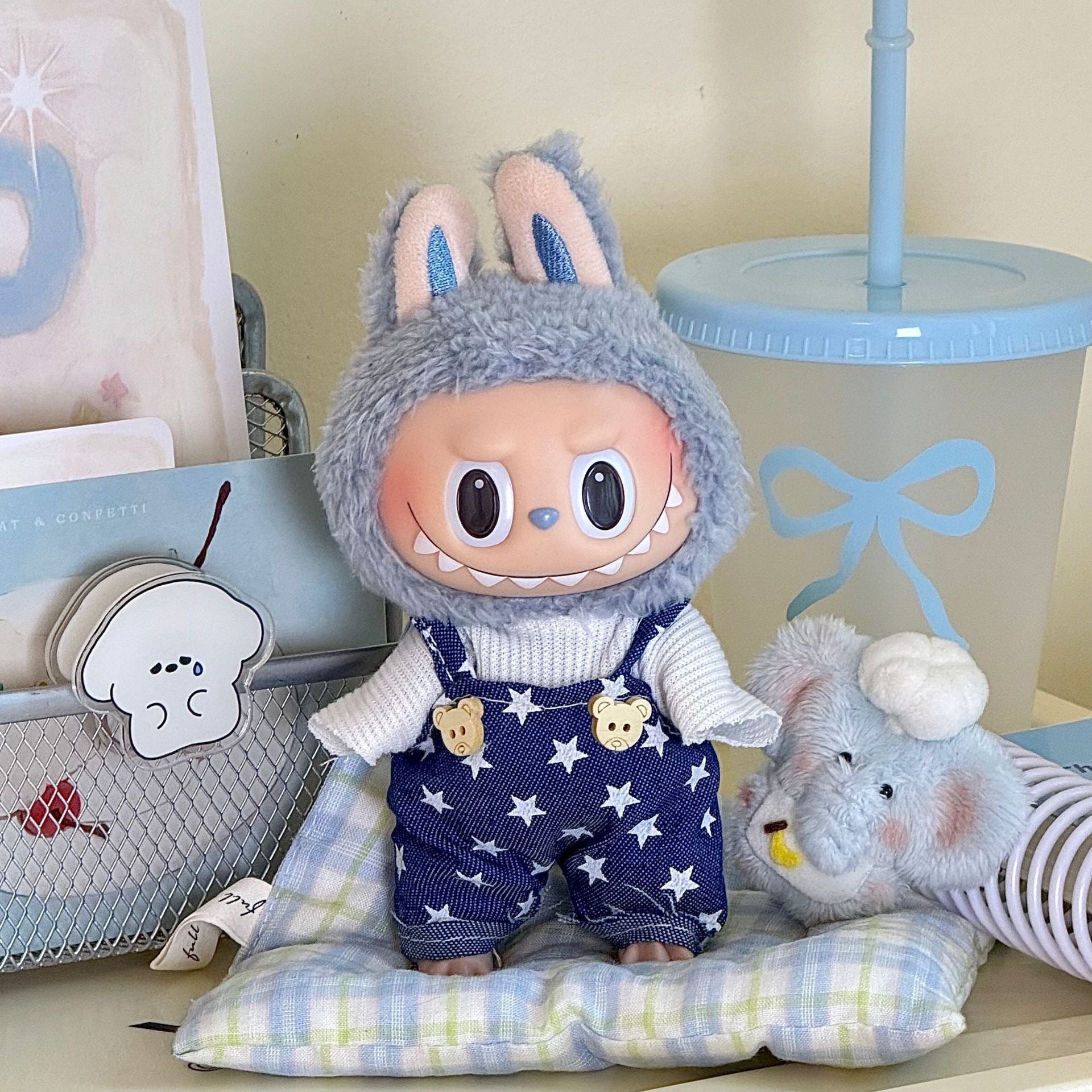 Applicable labubu Doll clothes17123 Generation Replacement Clothes Plush Toy Labubu Clothes Apparel