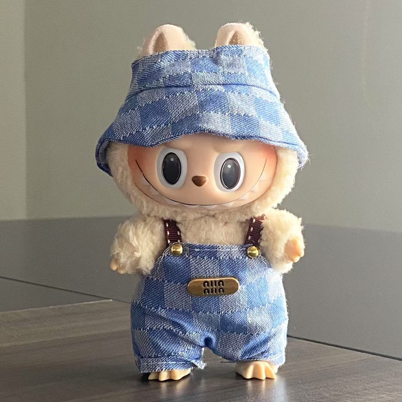 labubu Baby Clothes Lable Fabric Clothing17cm 1st, 2nd, and 3rd Generation Plush Vinyl Doll Dress-Up Outfit Set