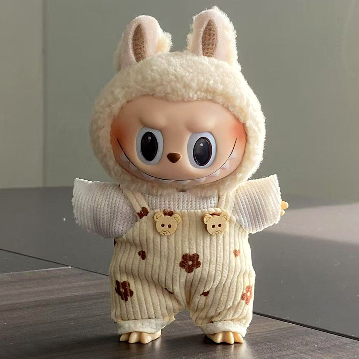 labubu Baby Clothes Lable Fabric Clothing17cm 1st, 2nd, and 3rd Generation Plush Vinyl Doll Dress-Up Outfit Set