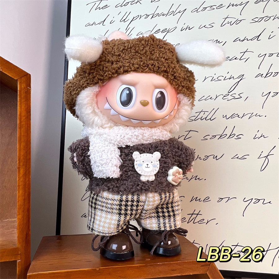 Only Selling Clothes, Llabubu Wearable Baby Clothes17cm Plush Vinyl labubu First and Second Generation Replacement Set Accessories