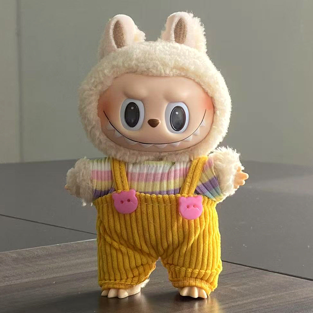 labubu Baby Clothes Lable Fabric Clothing17cm 1st, 2nd, and 3rd Generation Plush Vinyl Doll Dress-Up Outfit Set
