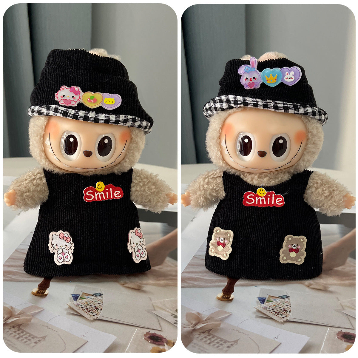 Applicable labubu Doll clothes17123 Generation Replacement Clothes Plush Toy Labubu Clothes Apparel