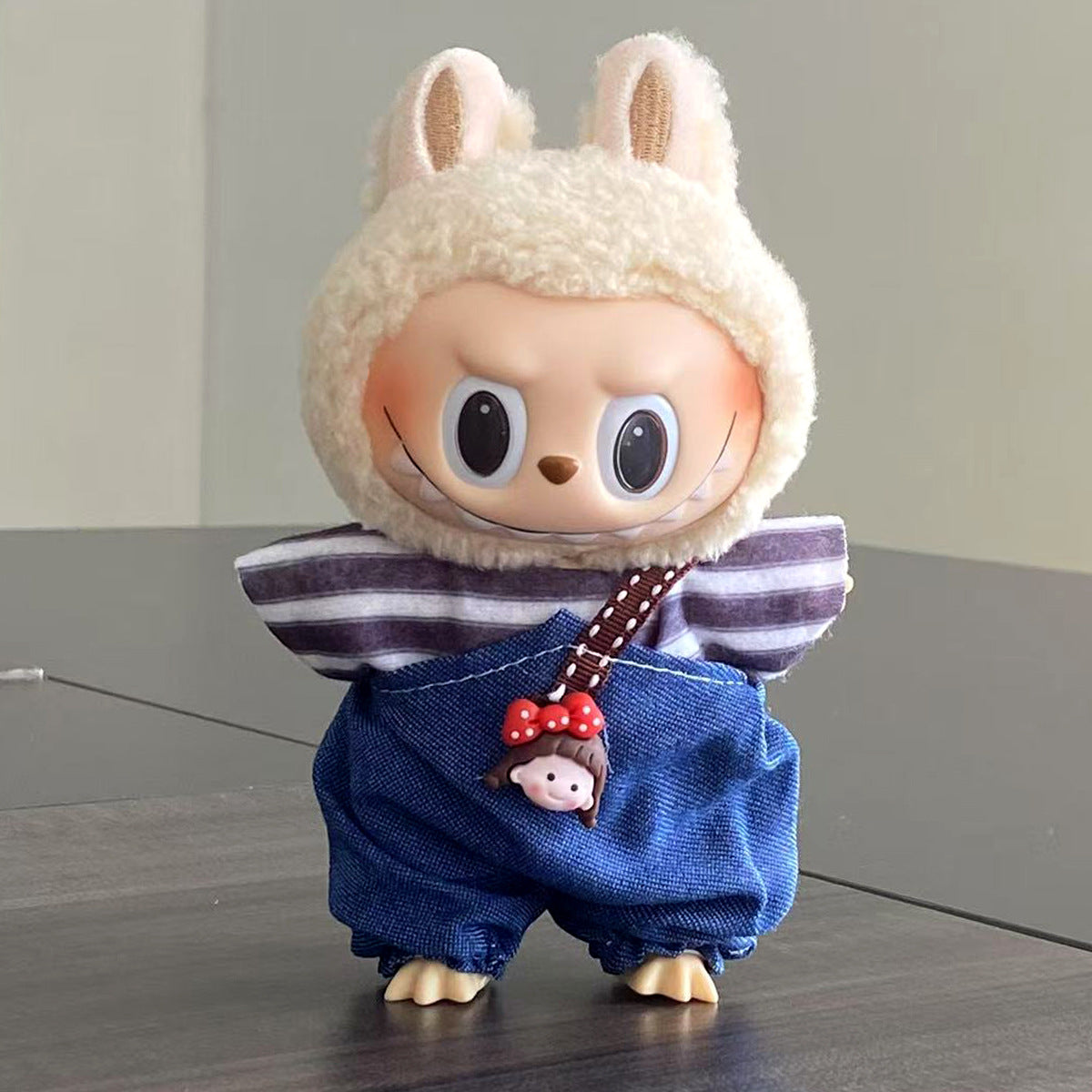 labubu Baby Clothes Lable Fabric Clothing17cm 1st, 2nd, and 3rd Generation Plush Vinyl Doll Dress-Up Outfit Set