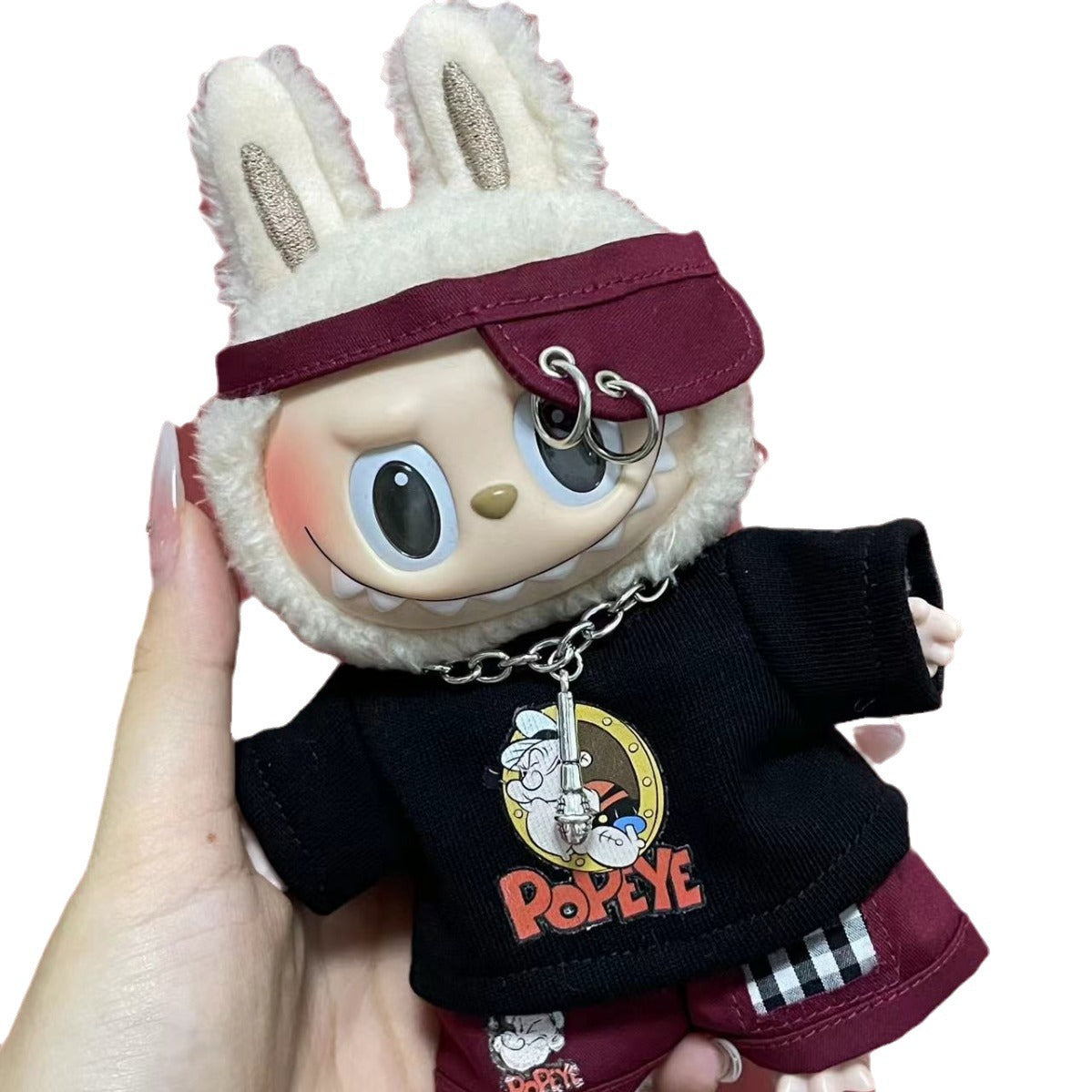 Clothes Only Labubu Doll Clothes17cm Heartbeat Macaron Labubu Doll Dress-Up Replacement Cross-Border
