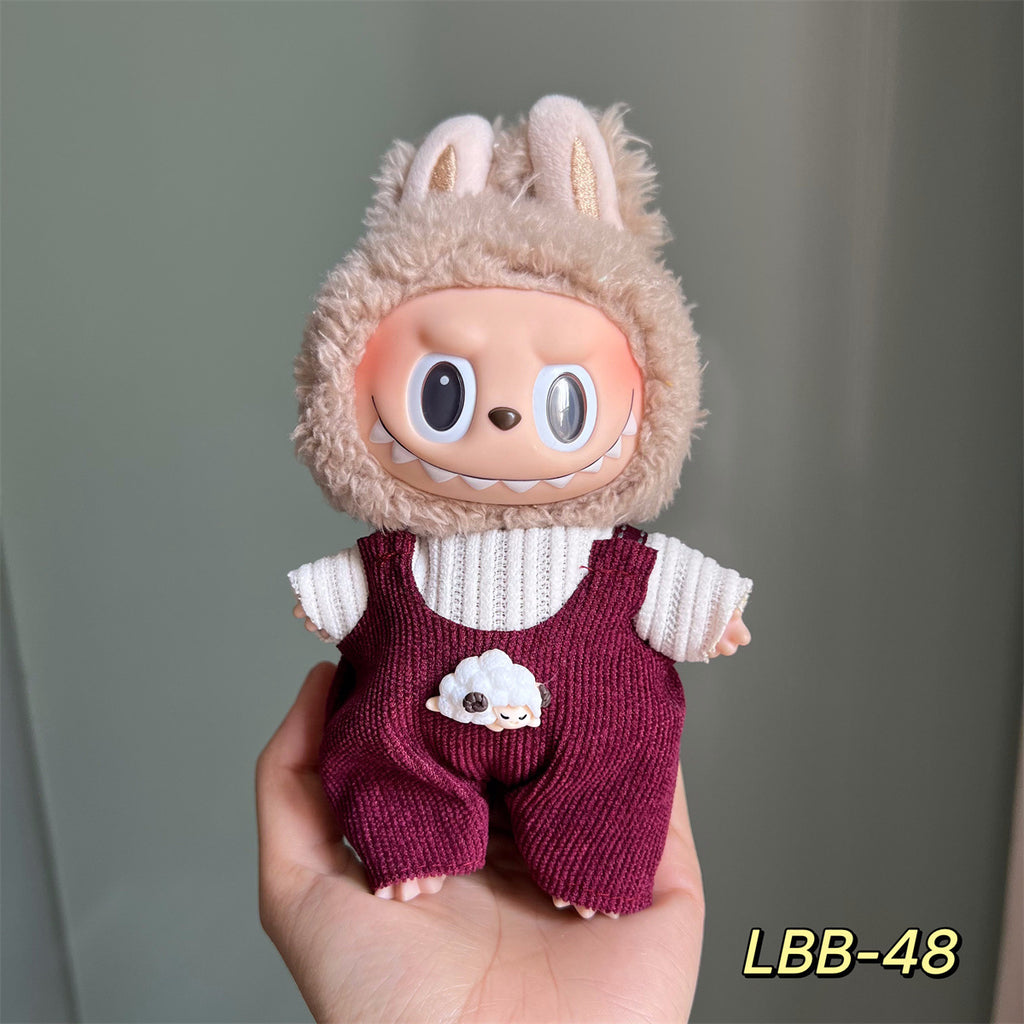 Only Selling Clothes, Llabubu Wearable Baby Clothes17cm Plush Vinyl labubu First and Second Generation Replacement Set Accessories