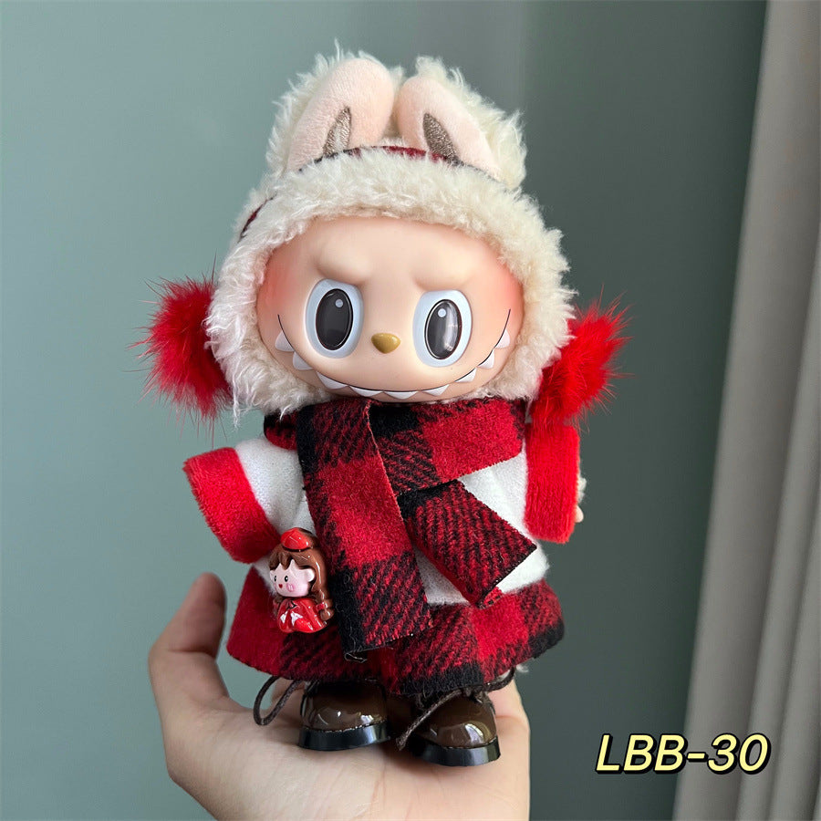 Only Selling Clothes, Llabubu Wearable Baby Clothes17cm Plush Vinyl labubu First and Second Generation Replacement Set Accessories