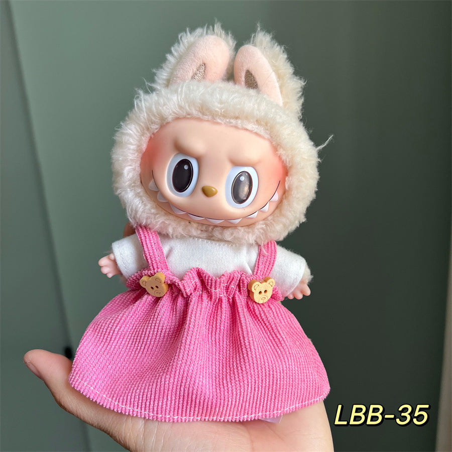 Only Selling Clothes, Llabubu Wearable Baby Clothes17cm Plush Vinyl labubu First and Second Generation Replacement Set Accessories