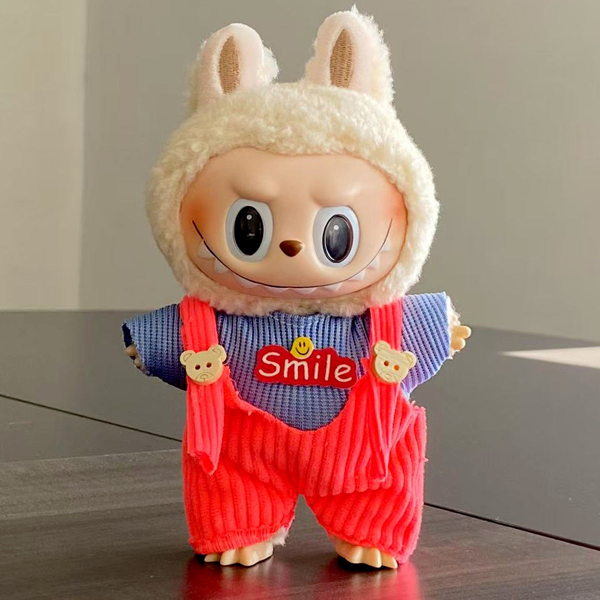 labubu Baby Clothes Lable Fabric Clothing17cm 1st, 2nd, and 3rd Generation Plush Vinyl Doll Dress-Up Outfit Set