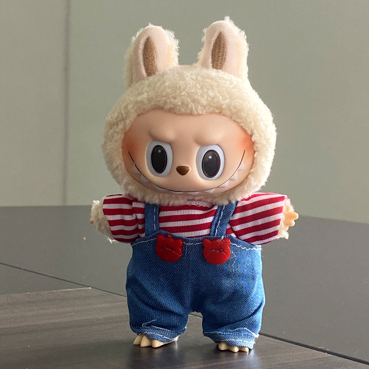 labubu Baby Clothes Lable Fabric Clothing17cm 1st, 2nd, and 3rd Generation Plush Vinyl Doll Dress-Up Outfit Set