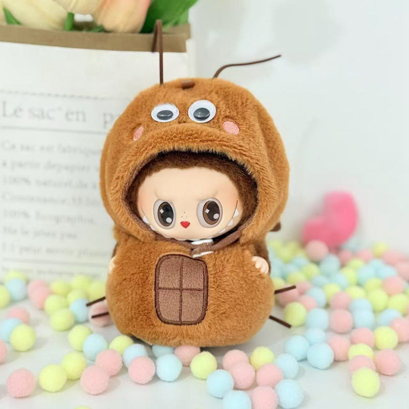 Only the clothes are cute labubu Labubu Vinyl Plush Blind Box Pendant Roach Clothes Set Toy Dress-Up