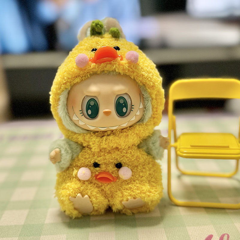 Only Clothes Second Generation Pendant Labubu Sitting Party Baby Clothes Shark Elk Set Universal One Piece Dropshipping Free Shipping