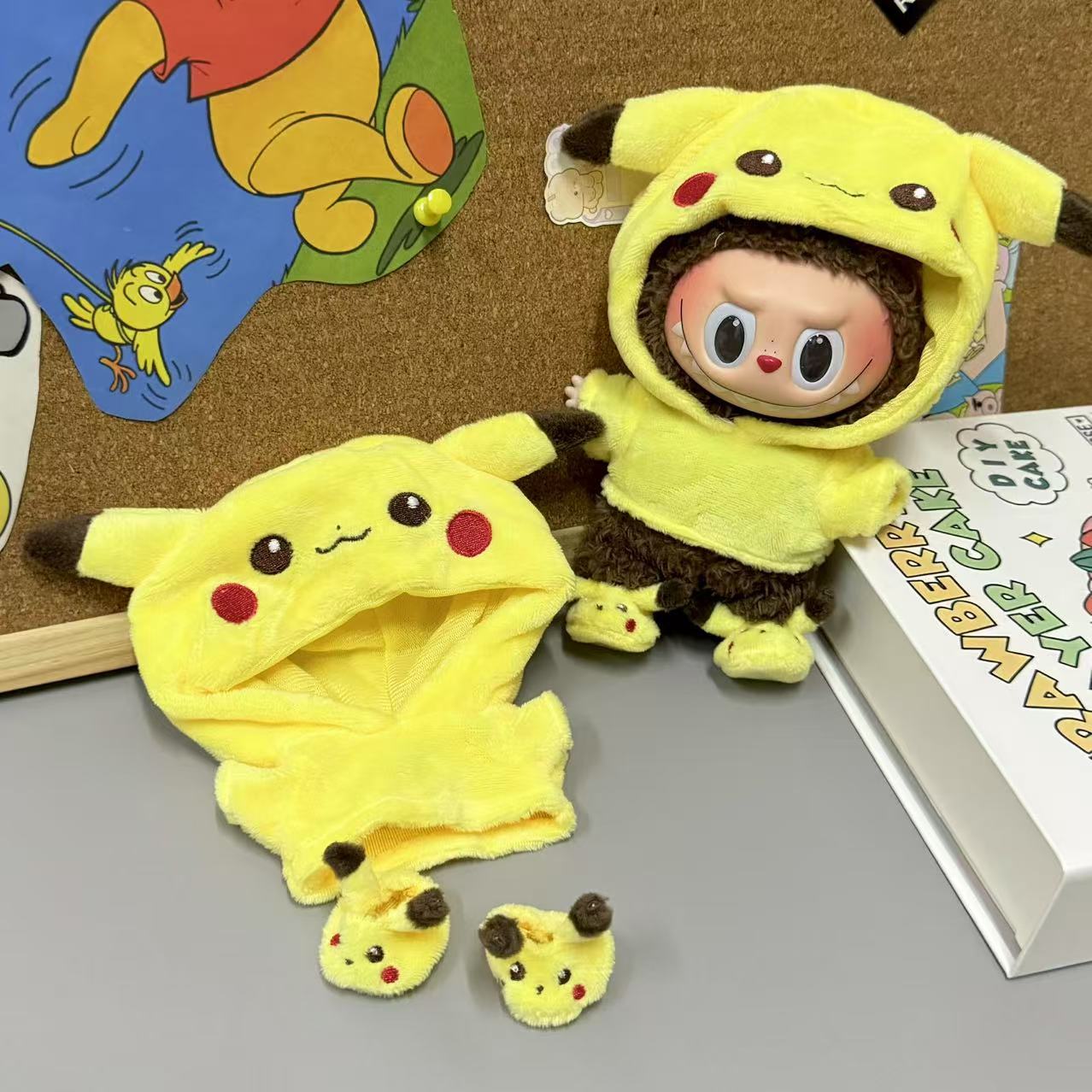 Spot Goods Generation one or two Labubu Clothing Accessories Labubu Doll Clothes Striped Sweater Hat Clothes Vinyl Blind Box