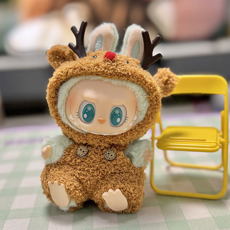 Only Clothes Second Generation Pendant Labubu Sitting Party Baby Clothes Shark Elk Set Universal One Piece Dropshipping Free Shipping