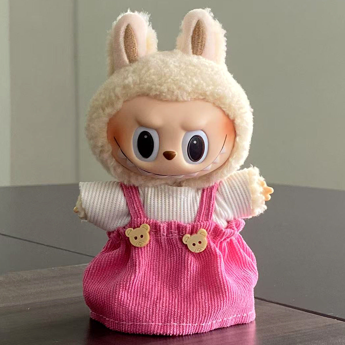labubu Baby Clothes Lable Fabric Clothing17cm 1st, 2nd, and 3rd Generation Plush Vinyl Doll Dress-Up Outfit Set