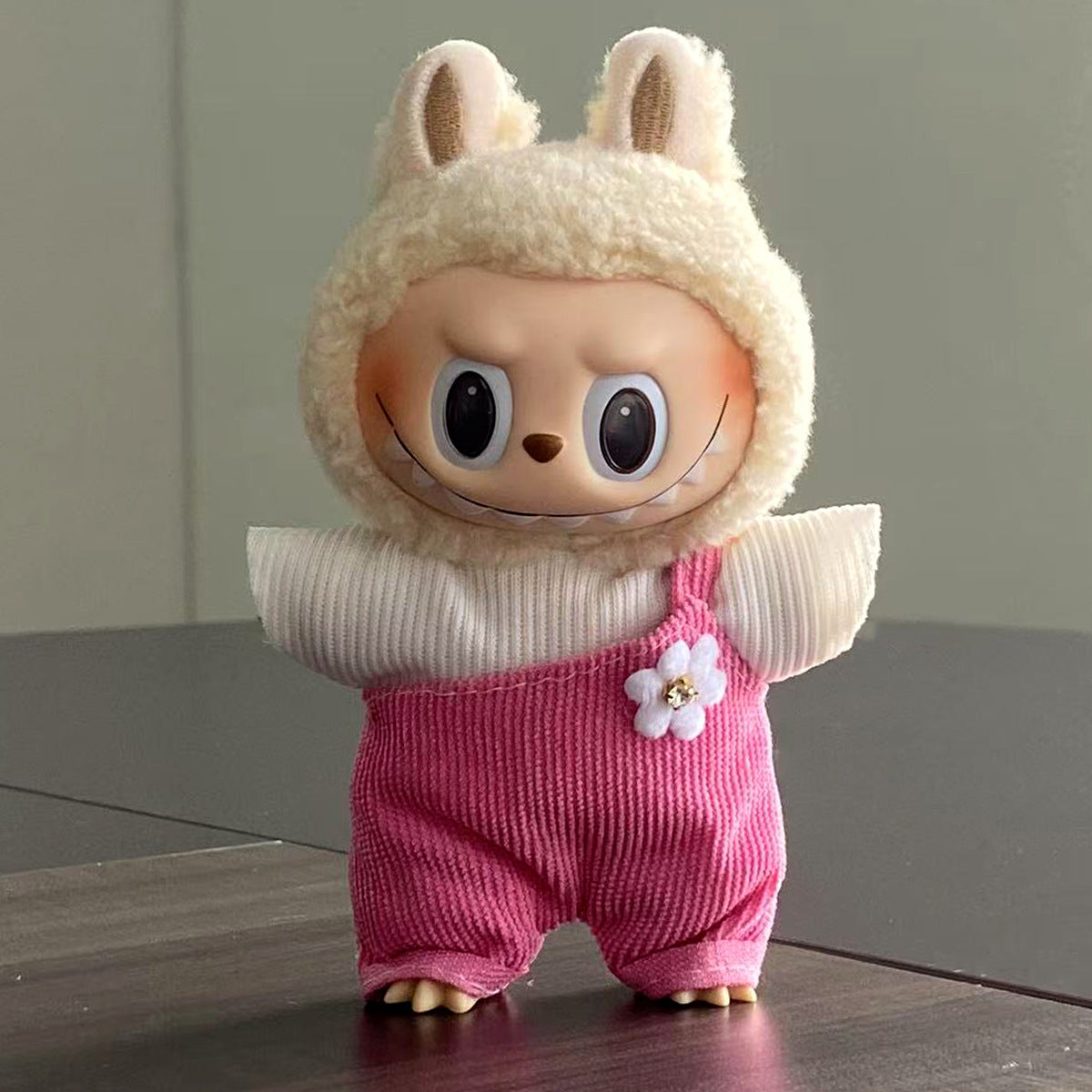 labubu Baby Clothes Lable Fabric Clothing17cm 1st, 2nd, and 3rd Generation Plush Vinyl Doll Dress-Up Outfit Set