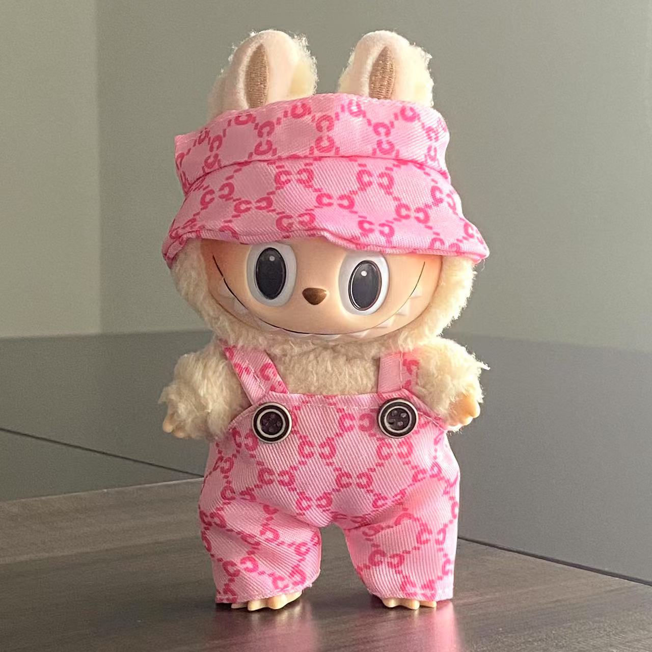 labubu Baby Clothes Lable Fabric Clothing17cm 1st, 2nd, and 3rd Generation Plush Vinyl Doll Dress-Up Outfit Set