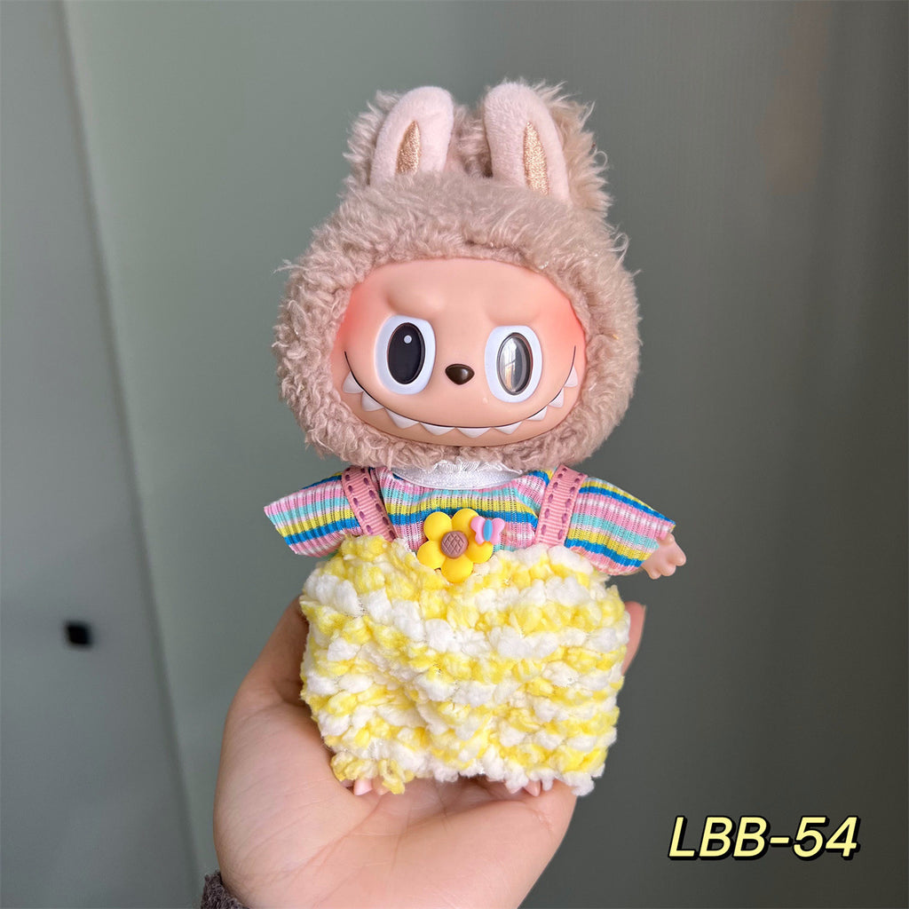 Only Selling Clothes, Llabubu Wearable Baby Clothes17cm Plush Vinyl labubu First and Second Generation Replacement Set Accessories