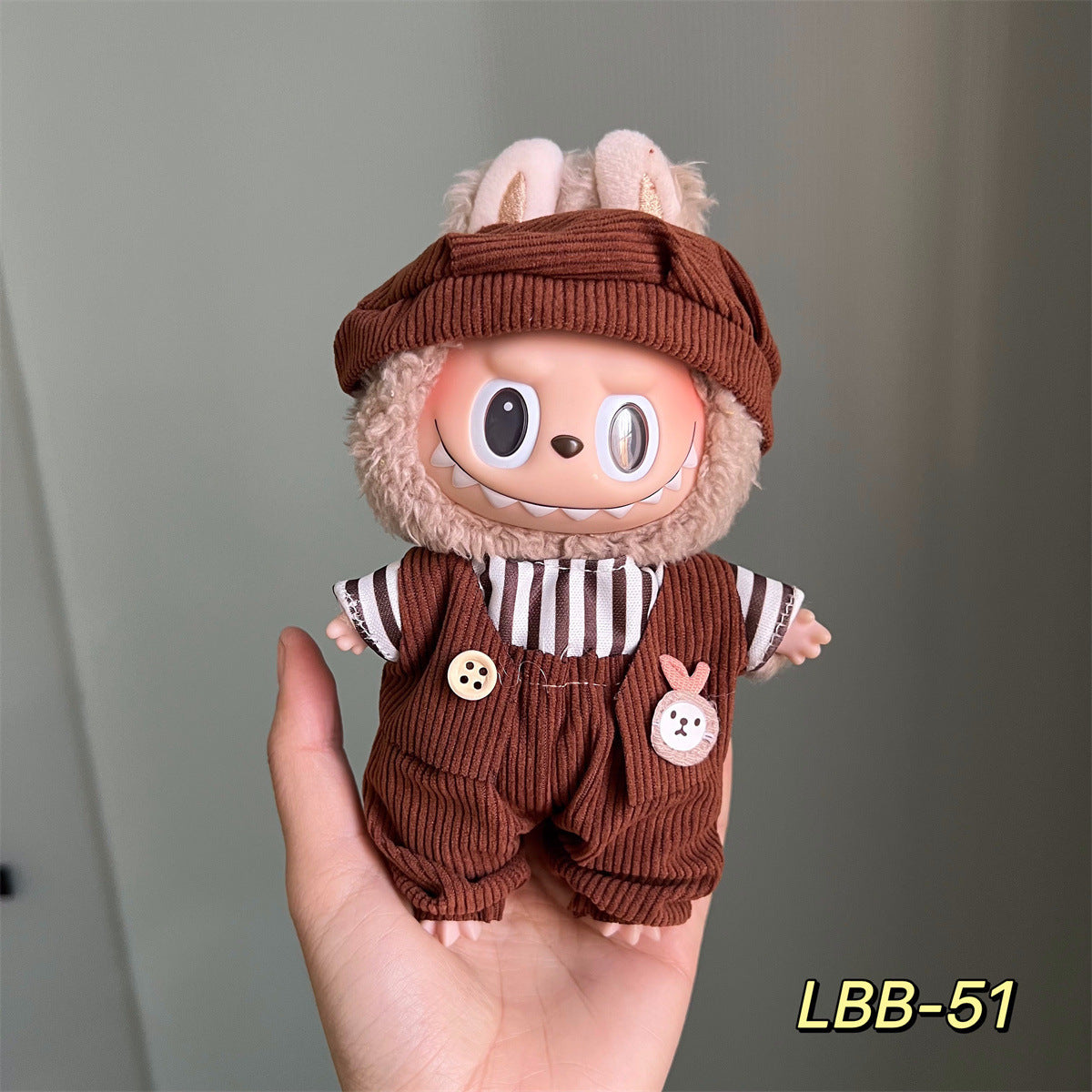 Only Selling Clothes, Llabubu Wearable Baby Clothes17cm Plush Vinyl labubu First and Second Generation Replacement Set Accessories