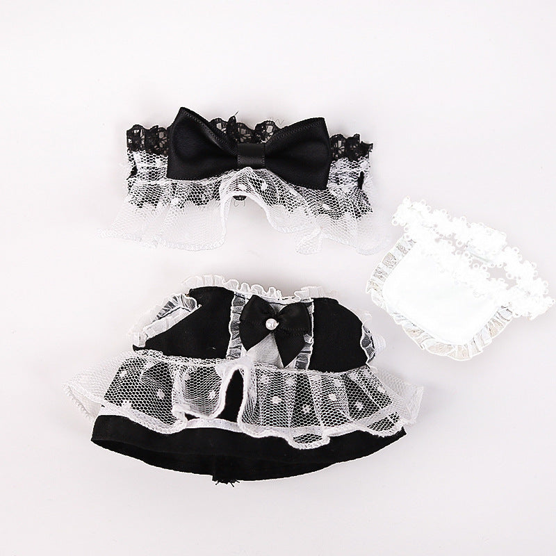 Clothes Only】17cm Pendant Blind Box Labubu Doll Clothes Keychain Labubu Cute One-Piece Outfit for Dolls