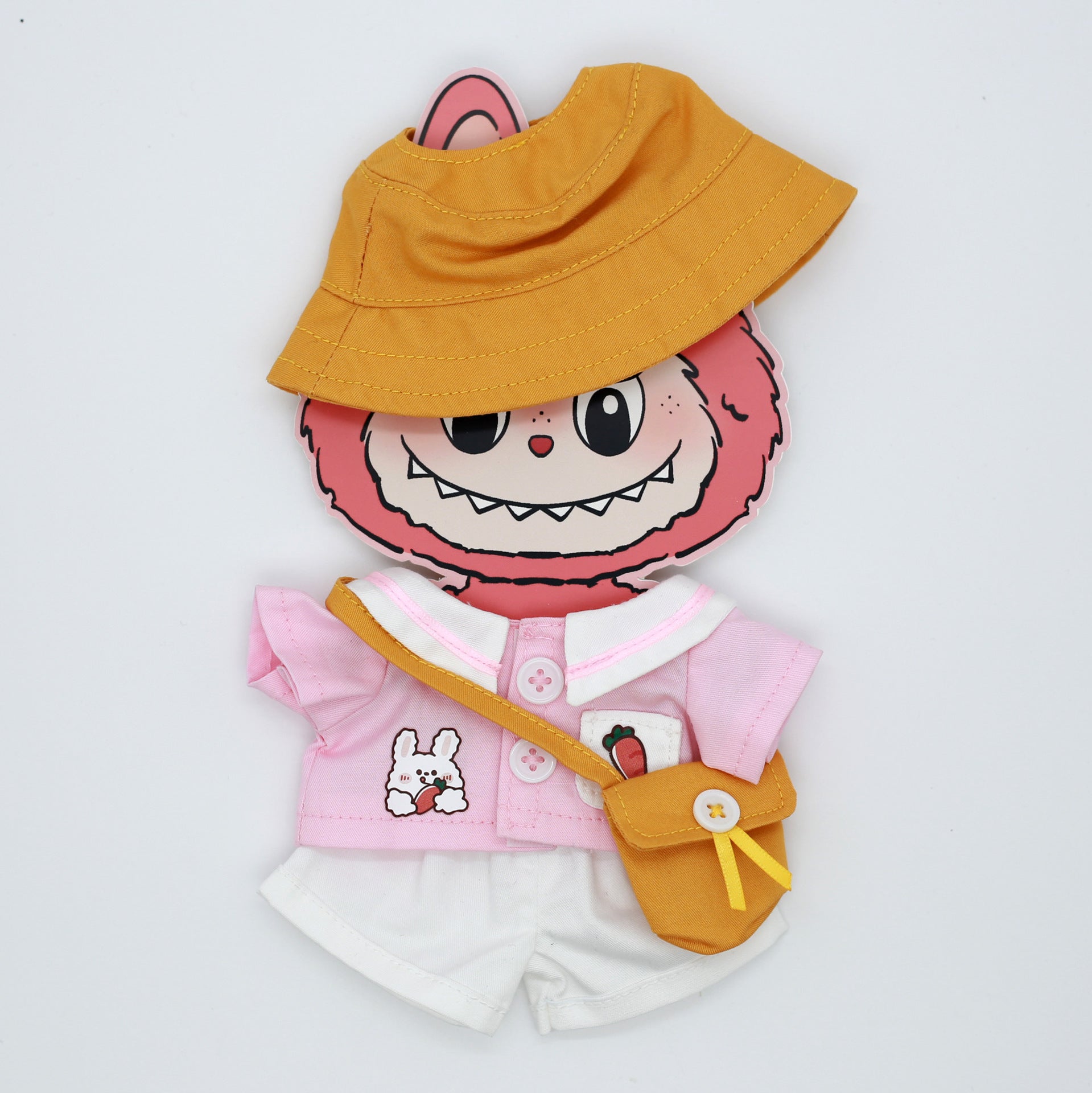 Clothes Only Labubu Doll Clothes17cm Heartbeat Macaron Labubu Doll Dress-Up Replacement Cross-Border