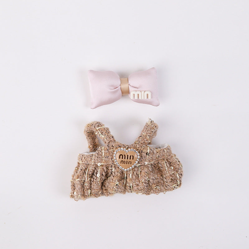 Clothes Only】17cm Pendant Blind Box Labubu Doll Clothes Keychain Labubu Cute One-Piece Outfit for Dolls