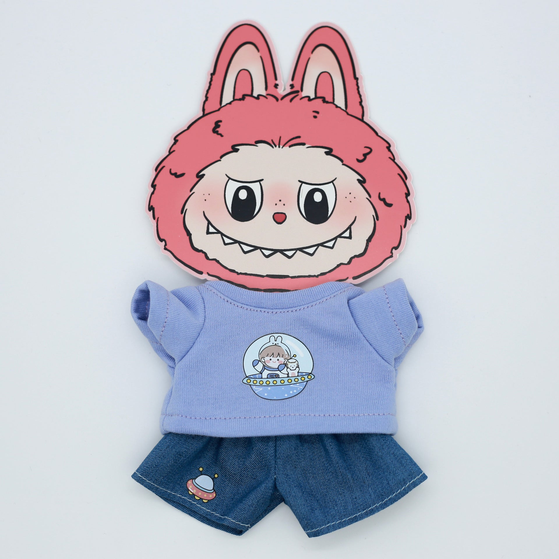 Clothes Only Labubu Doll Clothes17cm Heartbeat Macaron Labubu Doll Dress-Up Replacement Cross-Border