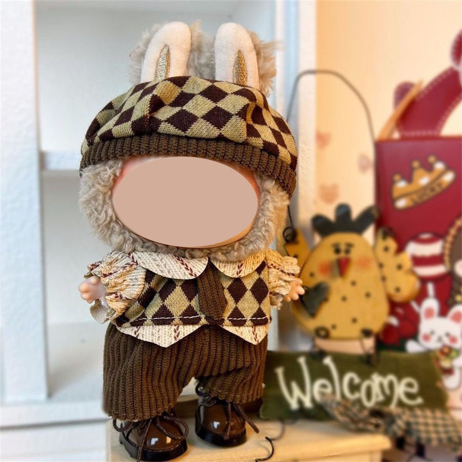 Only Selling Clothes, Llabubu Wearable Baby Clothes17cm Plush Vinyl labubu First and Second Generation Replacement Set Accessories
