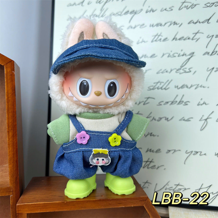 Only Selling Clothes, Llabubu Wearable Baby Clothes17cm Plush Vinyl labubu First and Second Generation Replacement Set Accessories