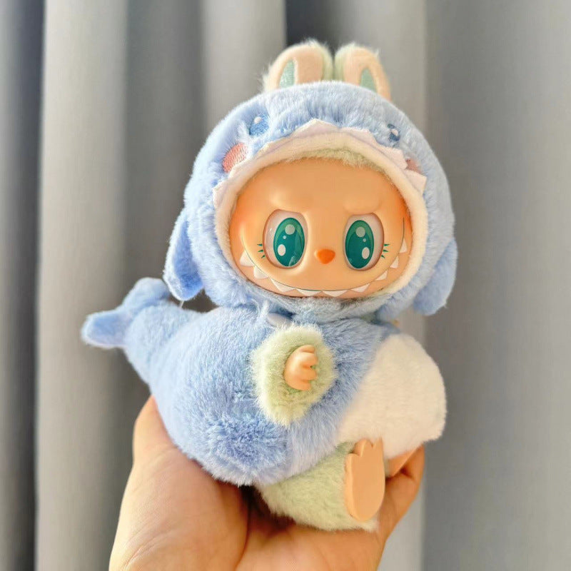 Only Clothes Second Generation Pendant Labubu Sitting Party Baby Clothes Shark Elk Set Universal One Piece Dropshipping Free Shipping