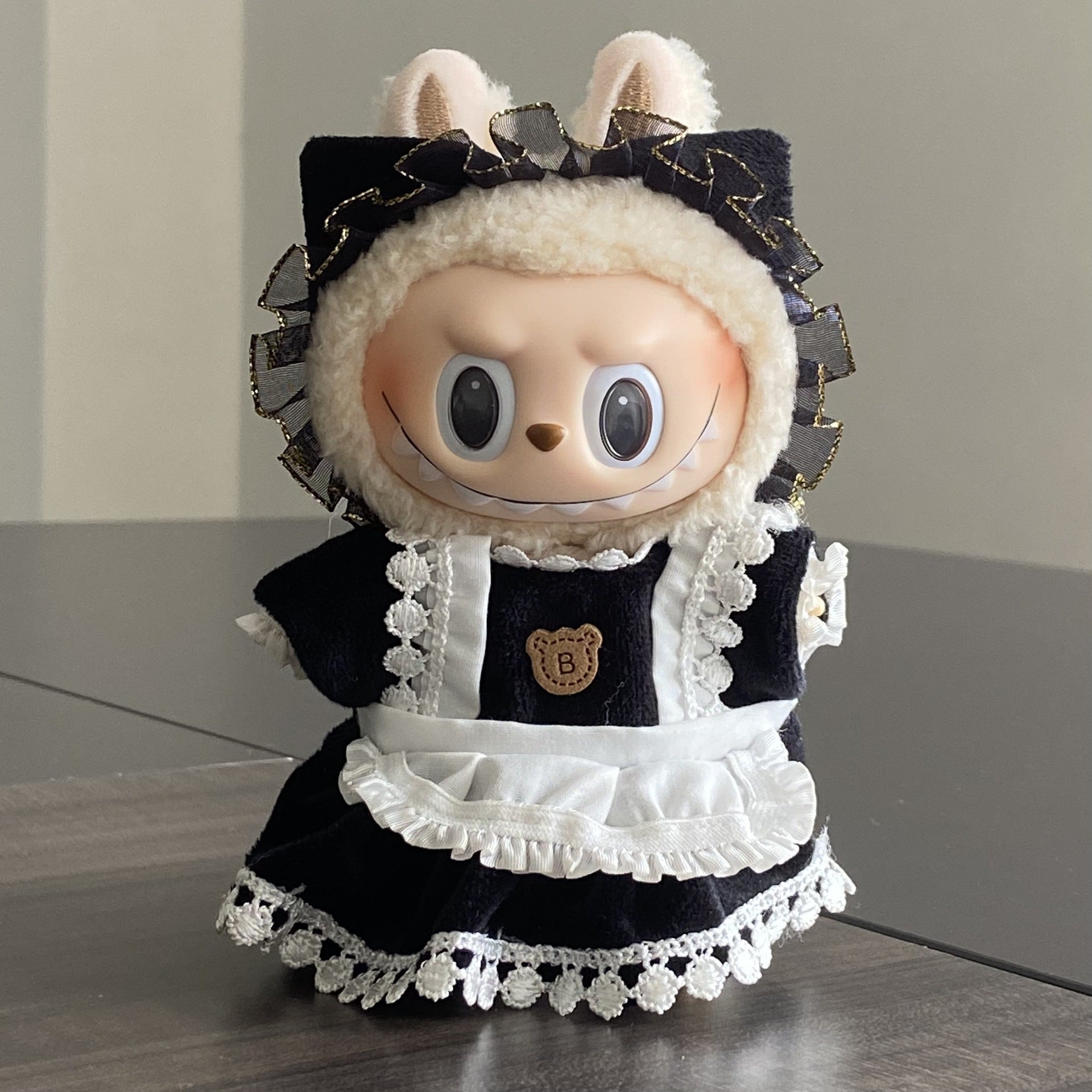 labubu Baby Clothes Lable Fabric Clothing17cm 1st, 2nd, and 3rd Generation Plush Vinyl Doll Dress-Up Outfit Set