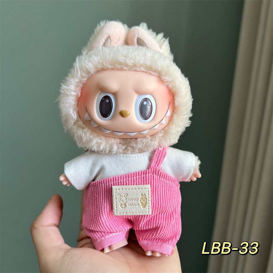 Only Selling Clothes, Llabubu Wearable Baby Clothes17cm Plush Vinyl labubu First and Second Generation Replacement Set Accessories