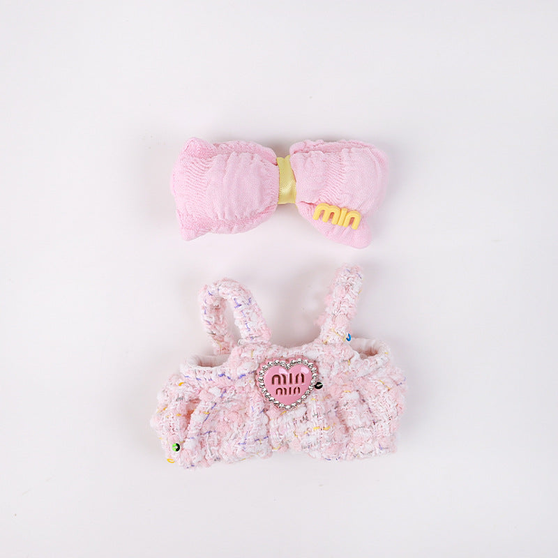 Clothes Only】17cm Pendant Blind Box Labubu Doll Clothes Keychain Labubu Cute One-Piece Outfit for Dolls