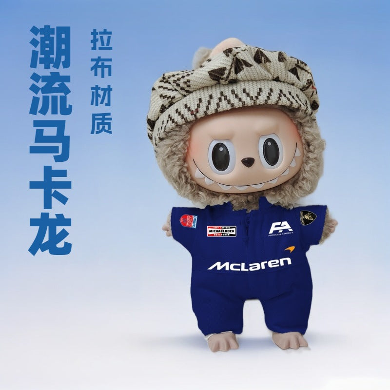 171:1 Scale Labubu Doll Clothes Racing Car Labubu Clothes Bubble Mart Labubu Trendy Toys labubu Clothes